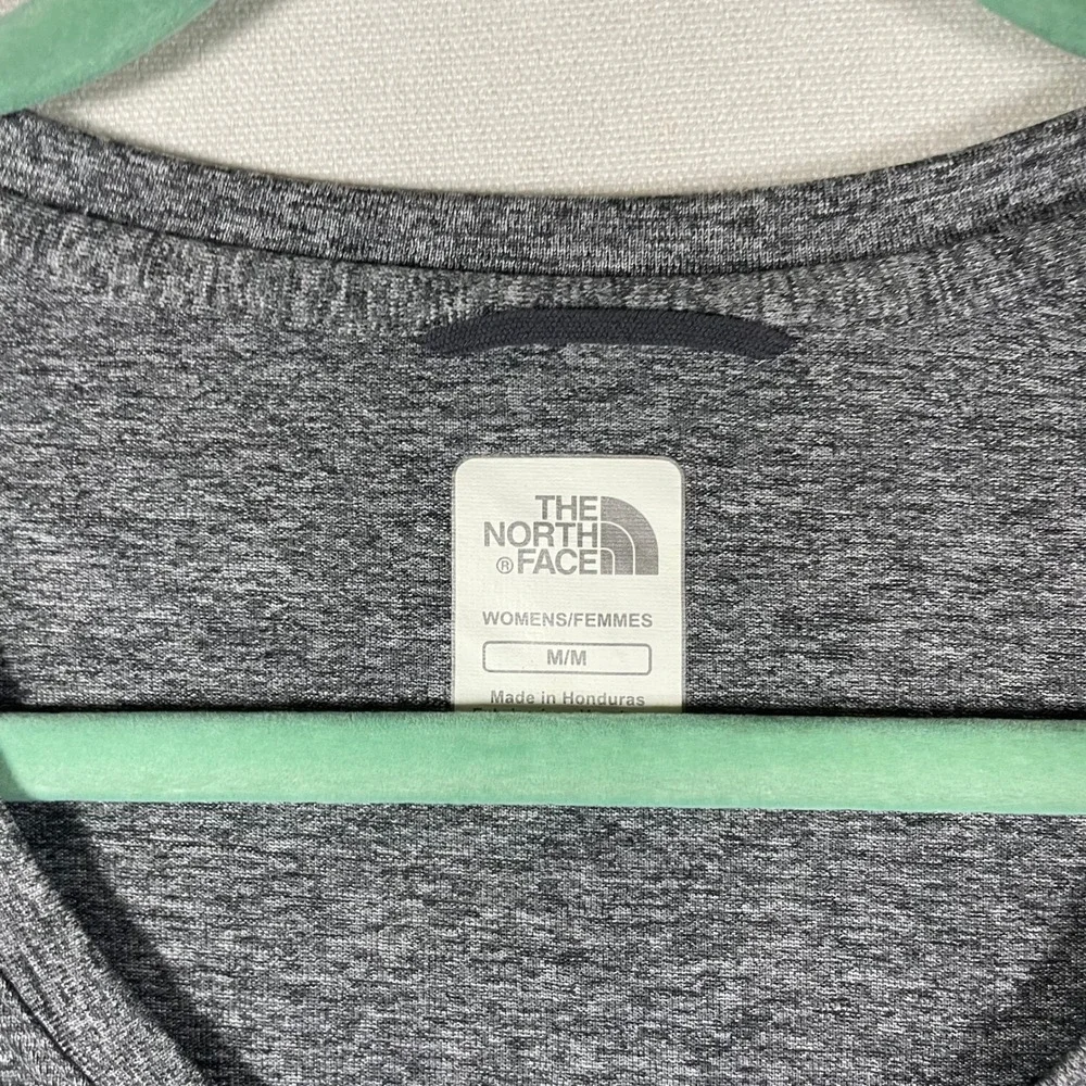 The North Face Women's Medium Gray Heather V-Neck Tech T-Shirt Blue - Size‎ M - Picture 4 of 7